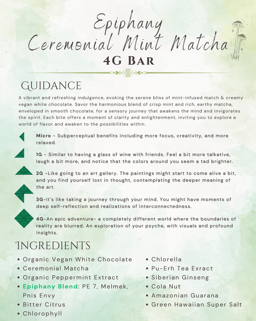 Awaken Epiphany mint matcha chocolate